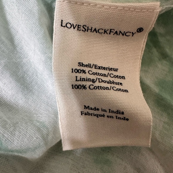 Love Shack Fancy Mint Green Ruffle Mini Skirt Size XS - Picture 9 of 12